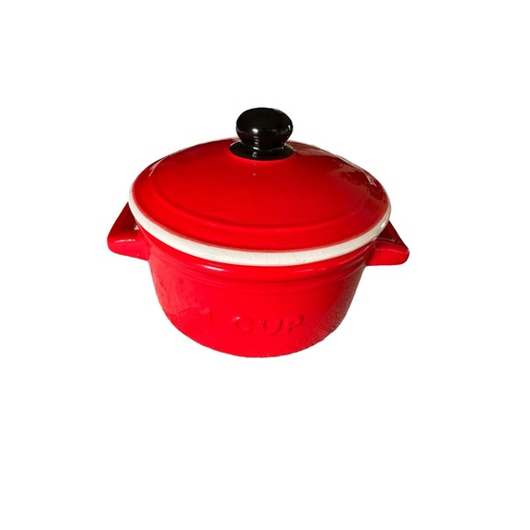 Vtg. Pier1Ceramic Nesting Measuring Cups Primary Colors Set of 4 Kitchen Display - Picture 2 of 8